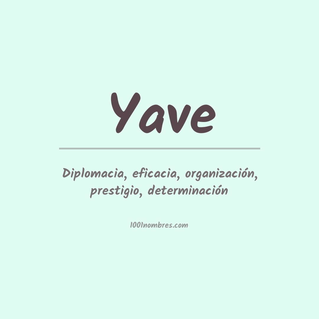 Significado del nombre Yave