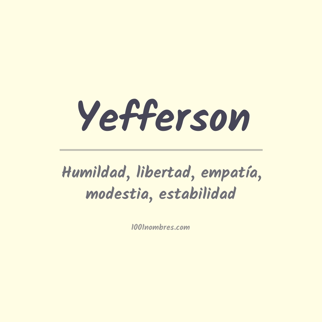 Significado del nombre Yefferson