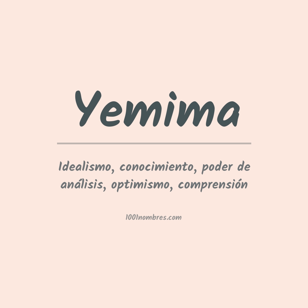 Significado del nombre Yemima