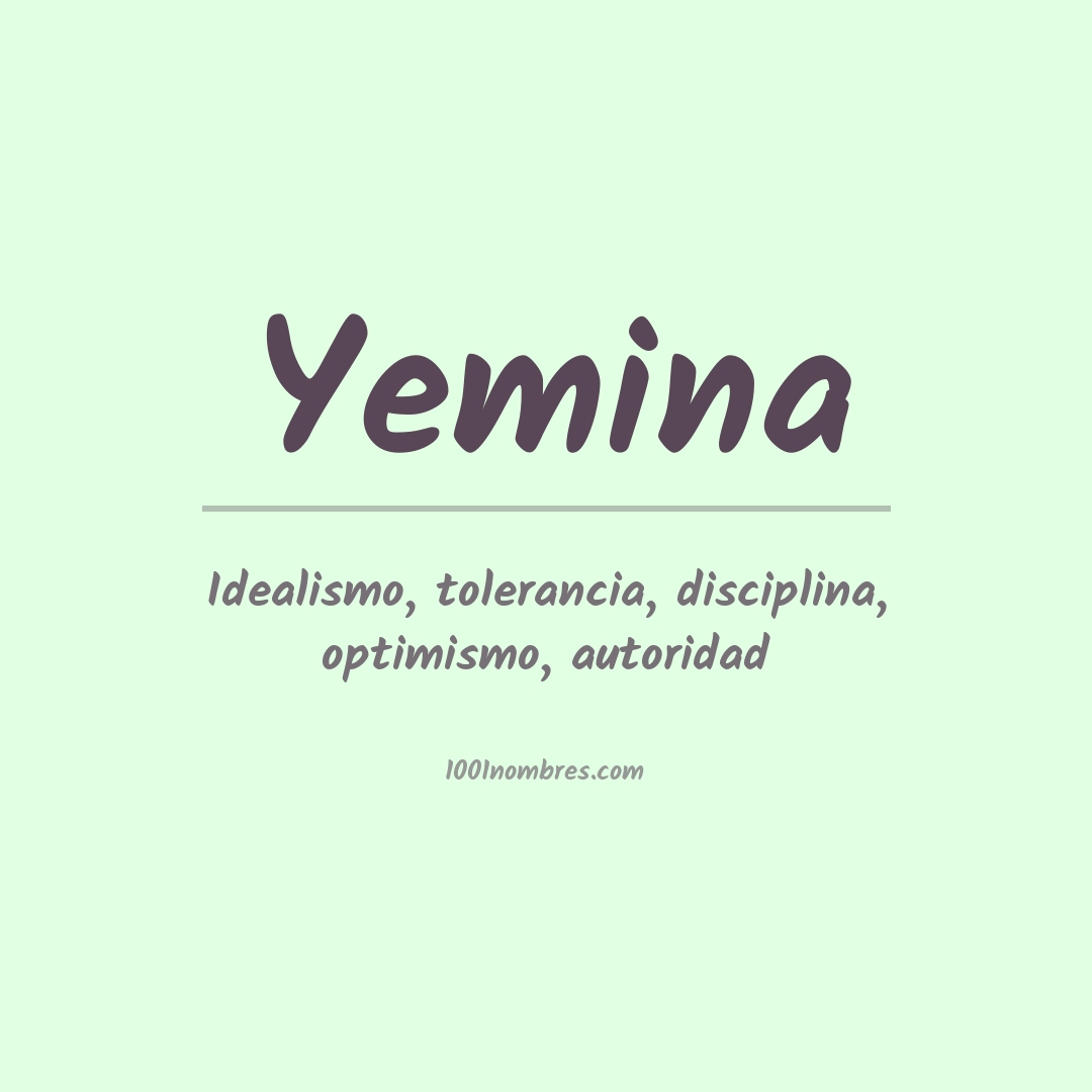 Significado del nombre Yemina Significado del nombre Yemina