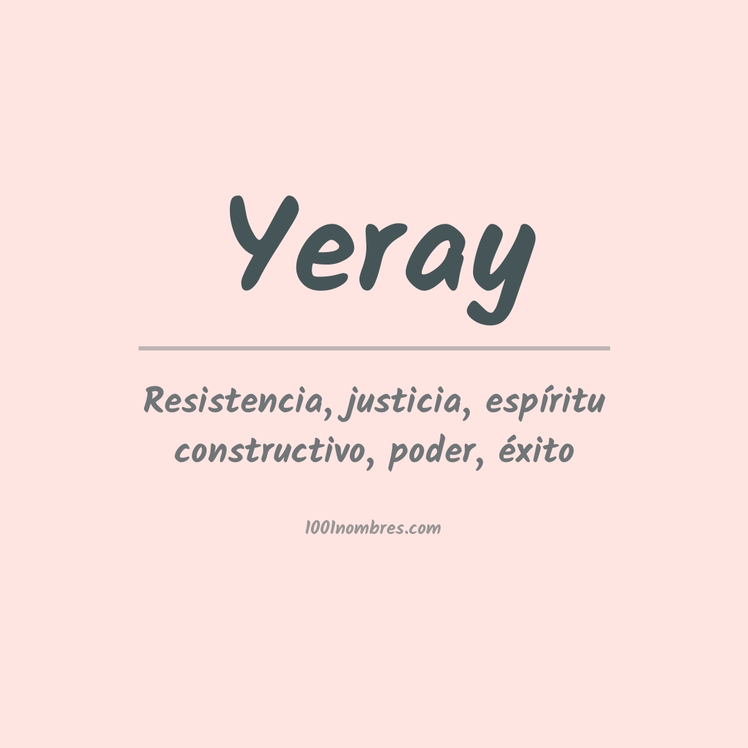 Significado del nombre Yeray