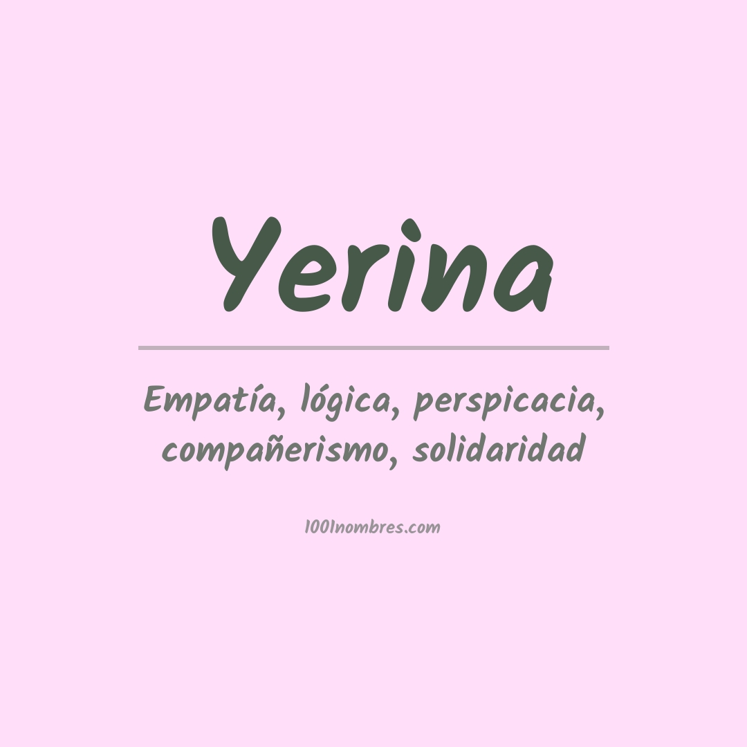 Significado del nombre Yerina