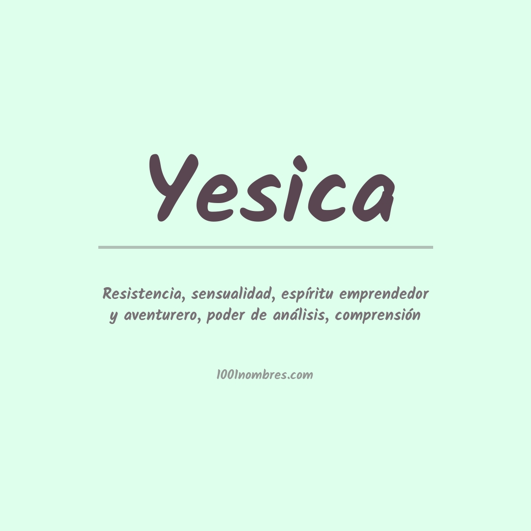 Significado del nombre Yesica