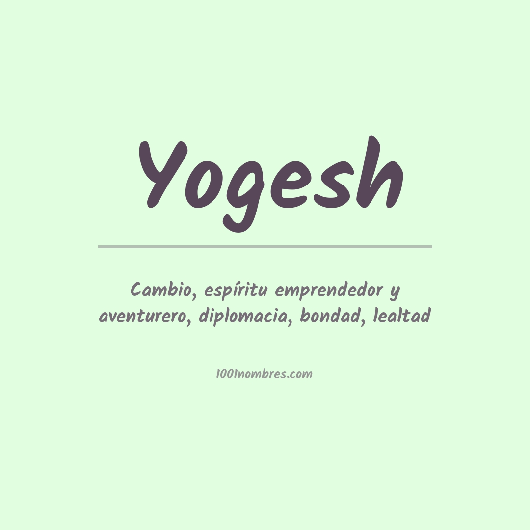 Significado del nombre Yogesh Significado del nombre Yogesh