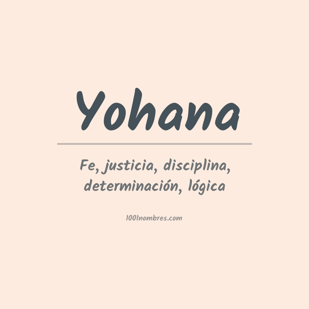 Significado del nombre Yohana