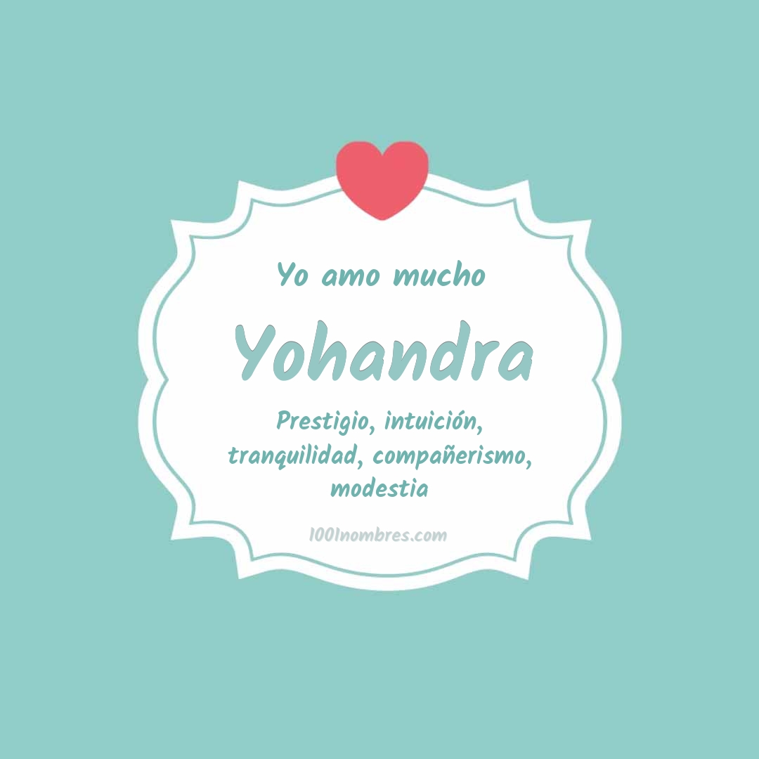 Yo amo mucho Yohandra