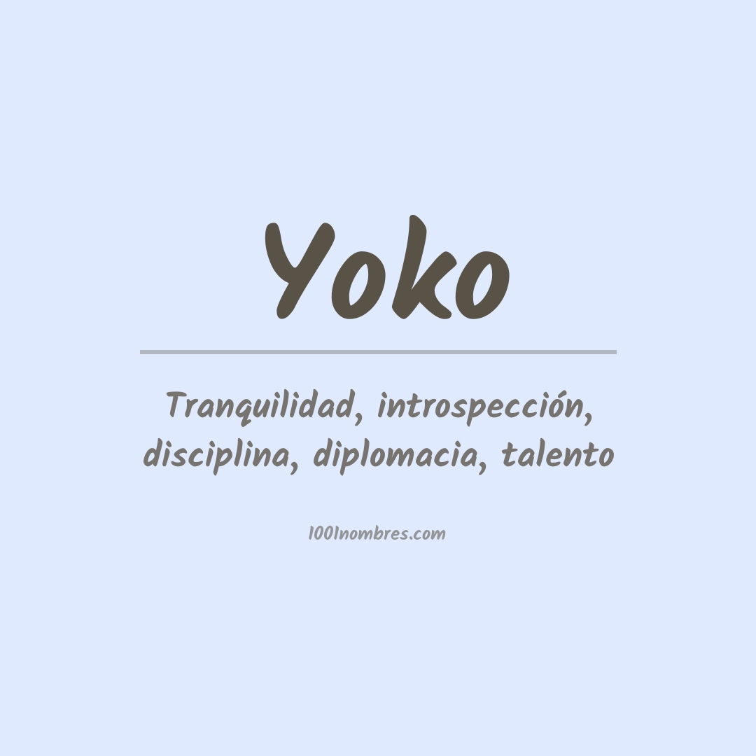 Significado del nombre Yoko