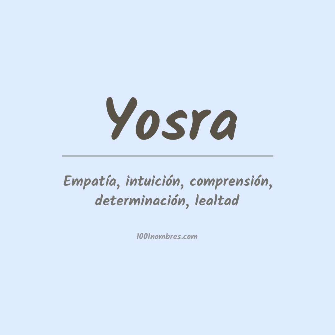 Significado del nombre Yosra Significado del nombre Yosra