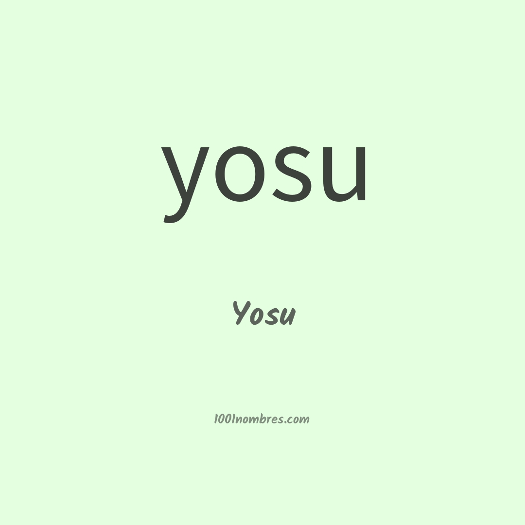 Yosu en chino
