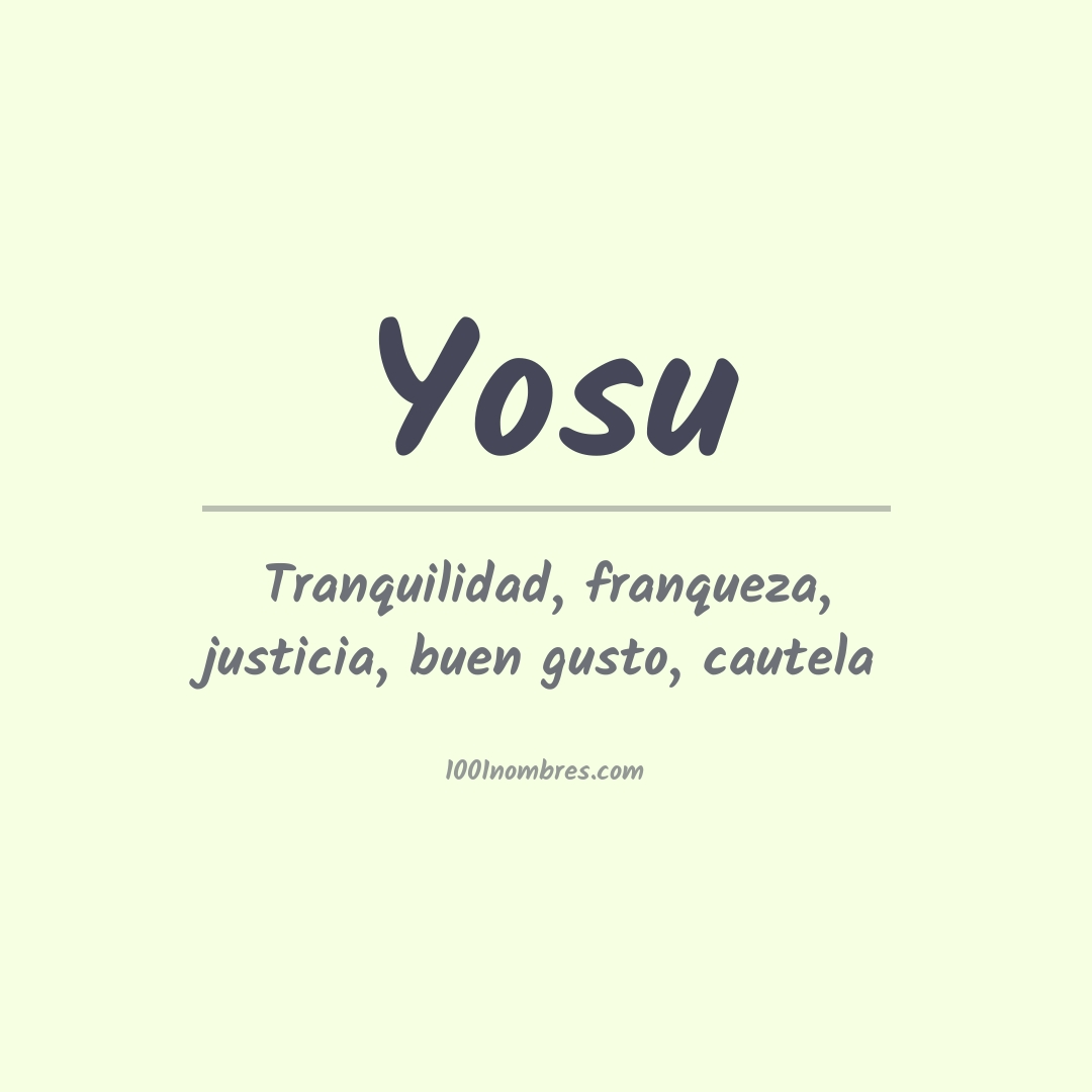 Significado del nombre Yosu