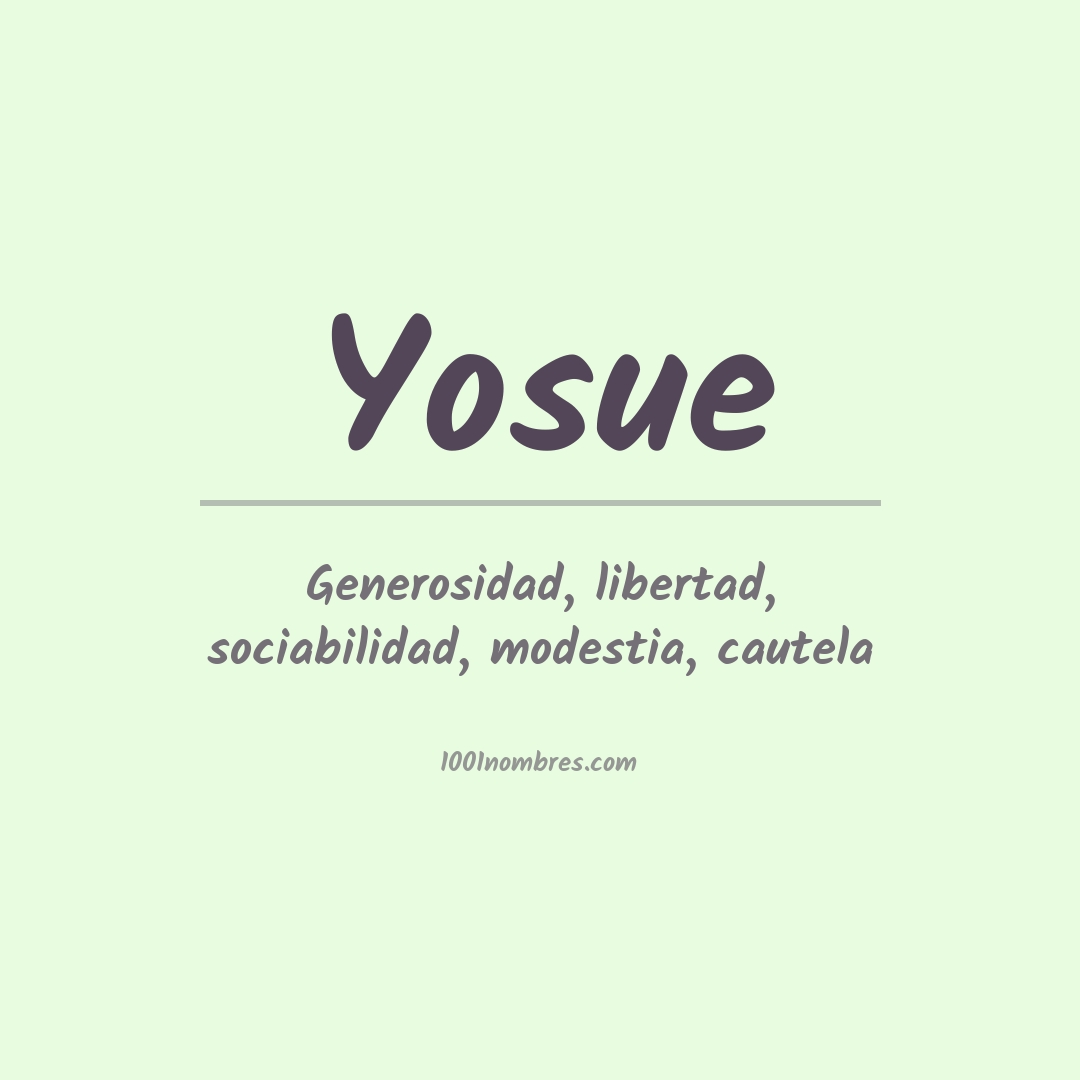 Significado del nombre Yosue Significado del nombre Yosue