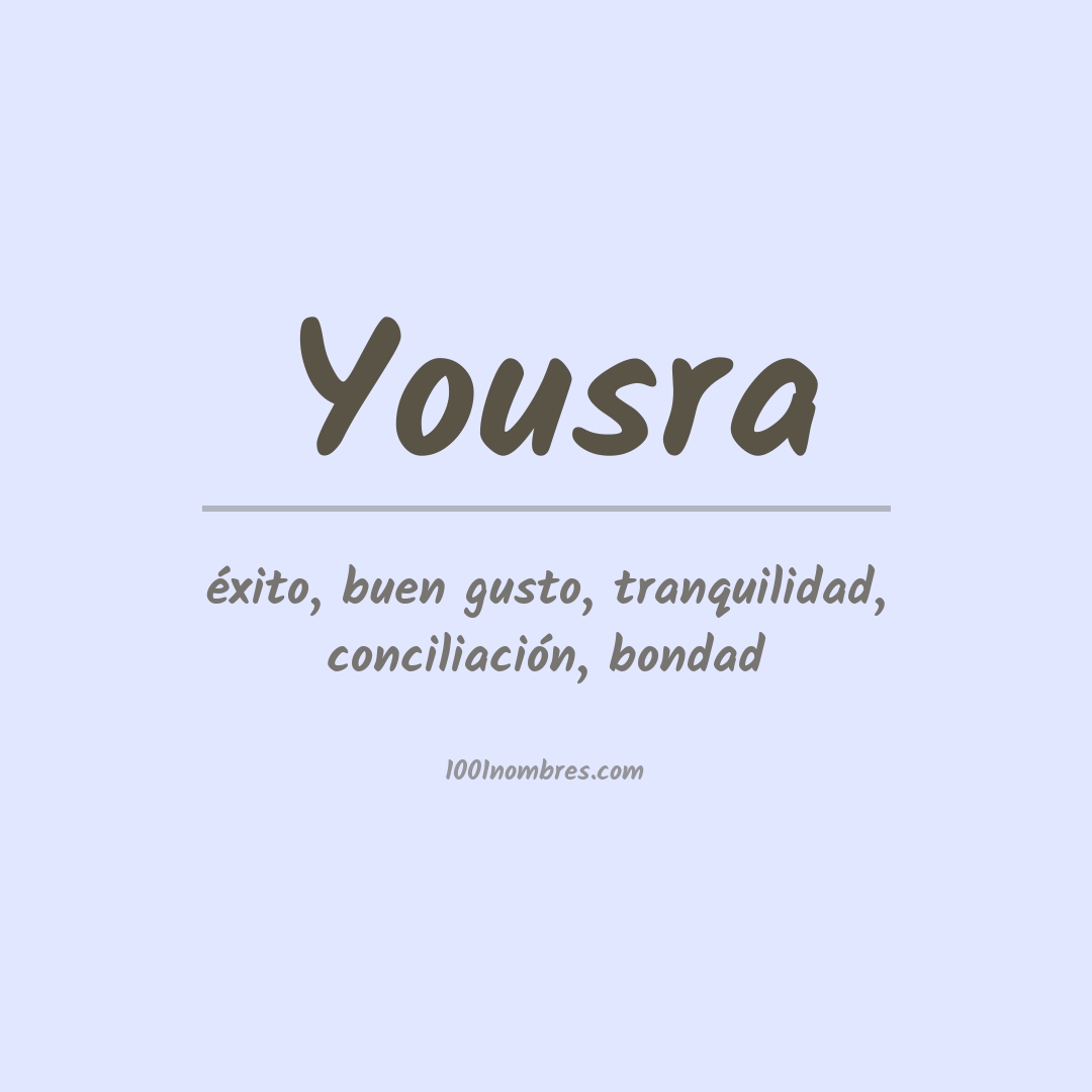 Significado del nombre Yousra