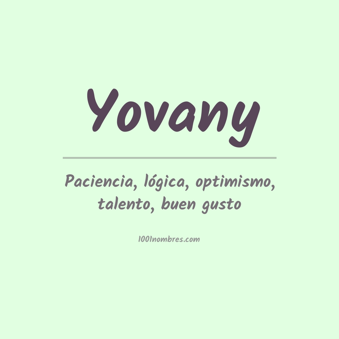 Significado del nombre Yovany