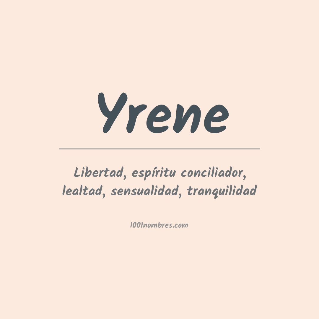 Significado del nombre Yrene