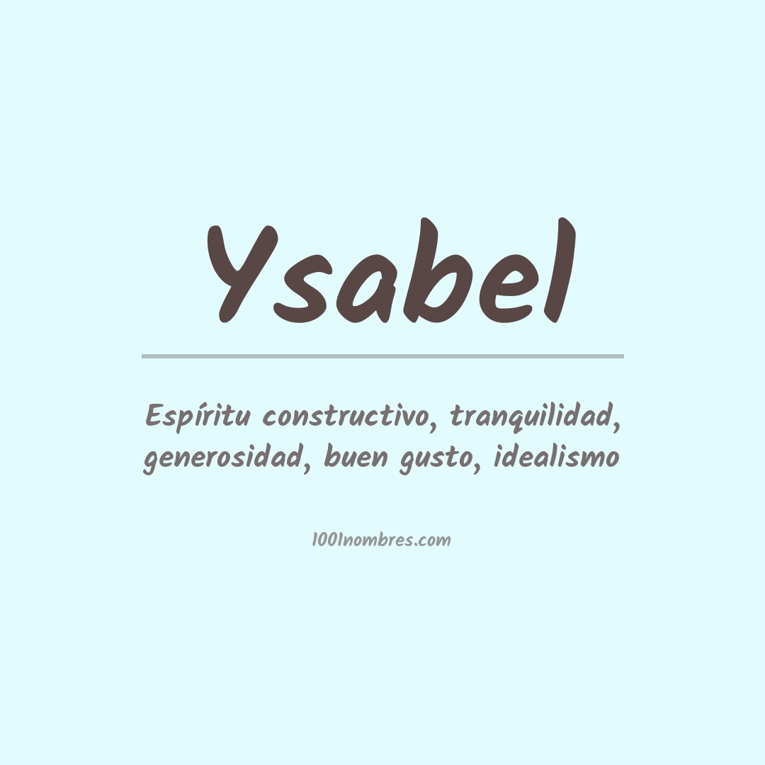 Significado del nombre Ysabel