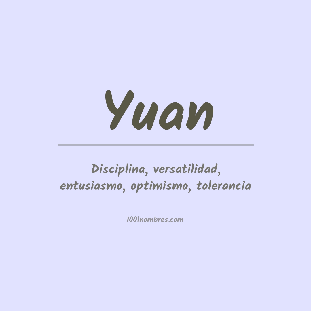 Significado del nombre Yuan