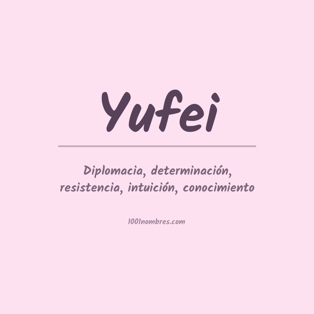 Significado del nombre Yufei Significado del nombre Yufei