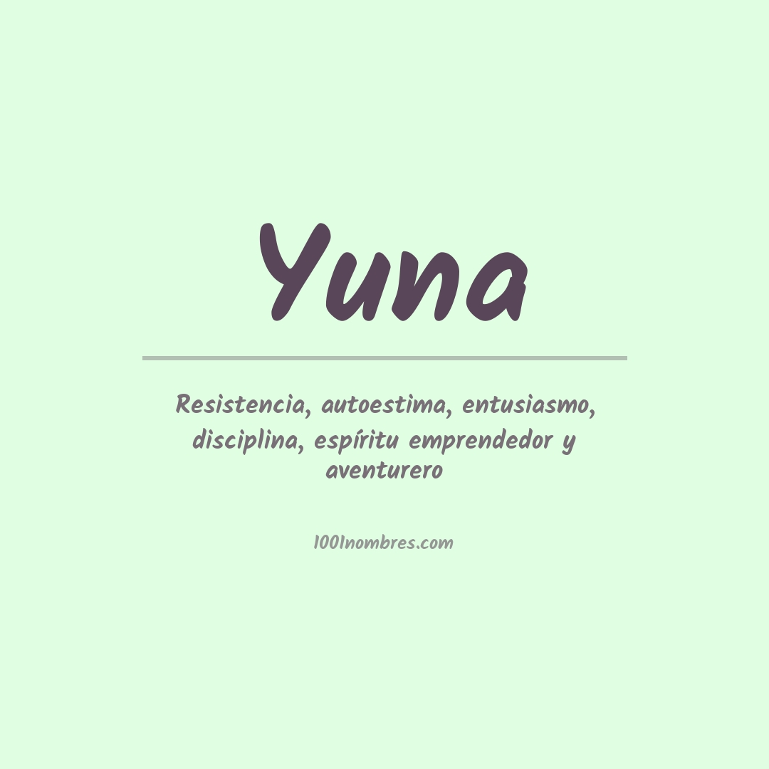 Significado del nombre Yuna