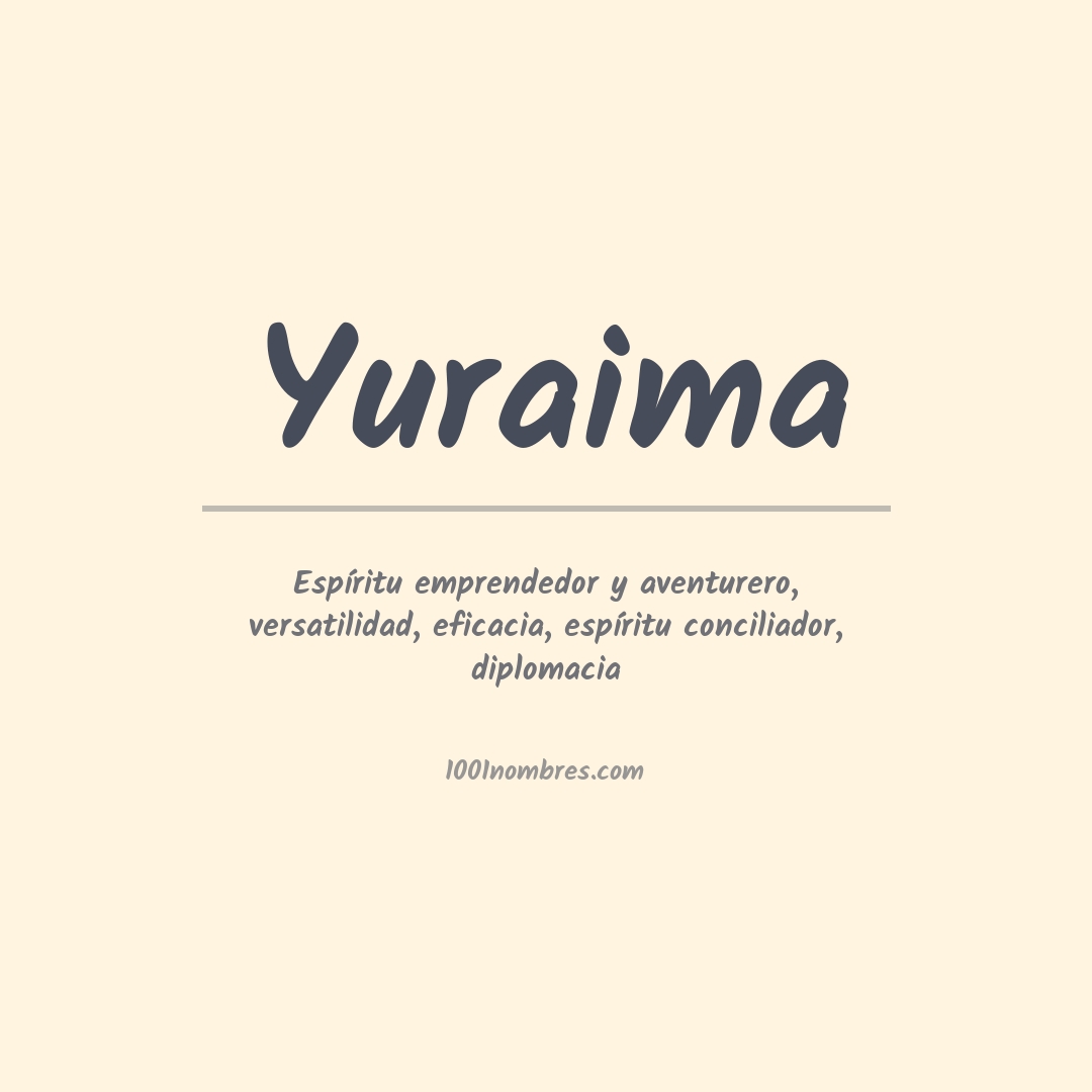 Significado del nombre Yuraima Significado del nombre Yuraima