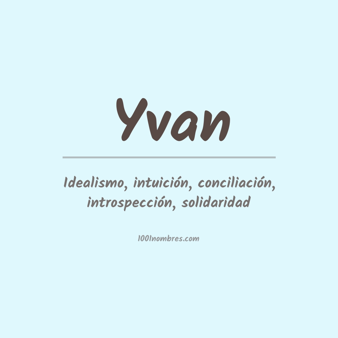 Significado del nombre Yvan
