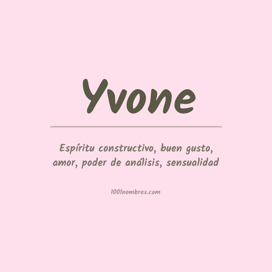Significado del nombre Yvone