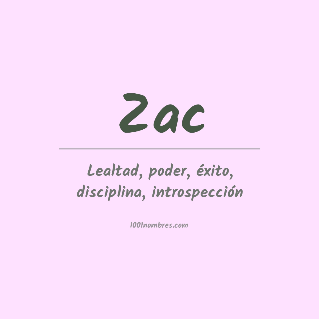 Significado del nombre Zac