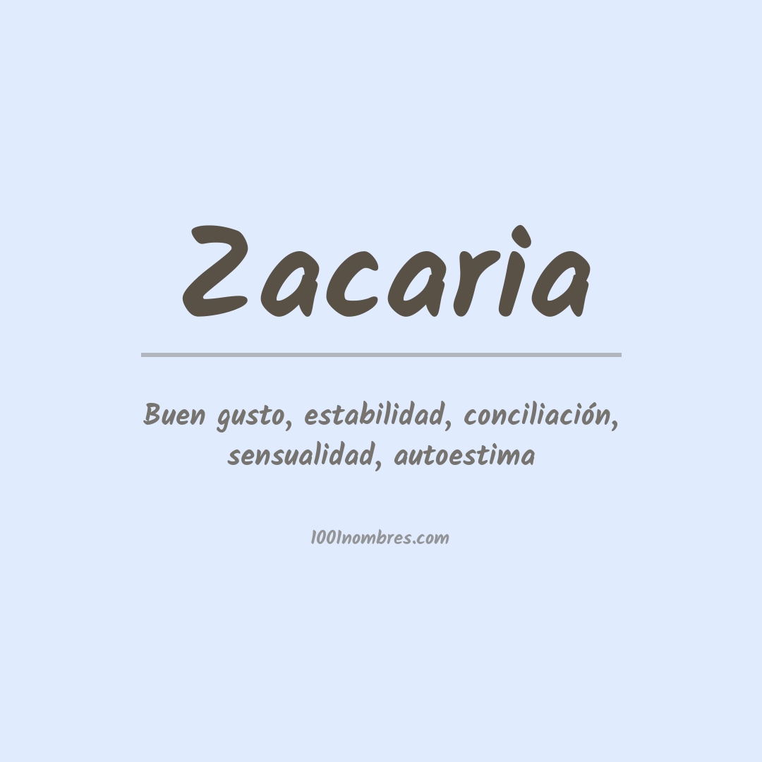 Significado del nombre Zacaria