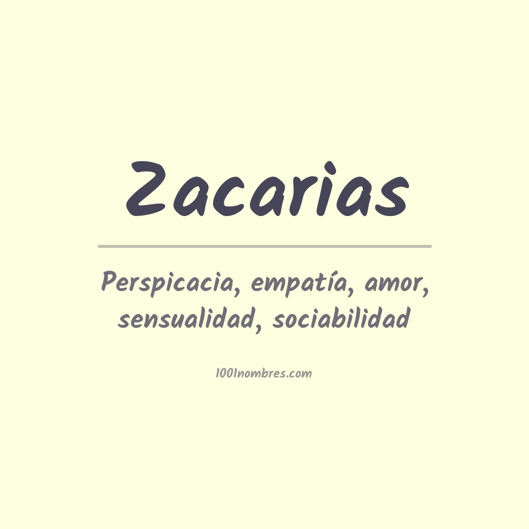Significado do nome Zacarias