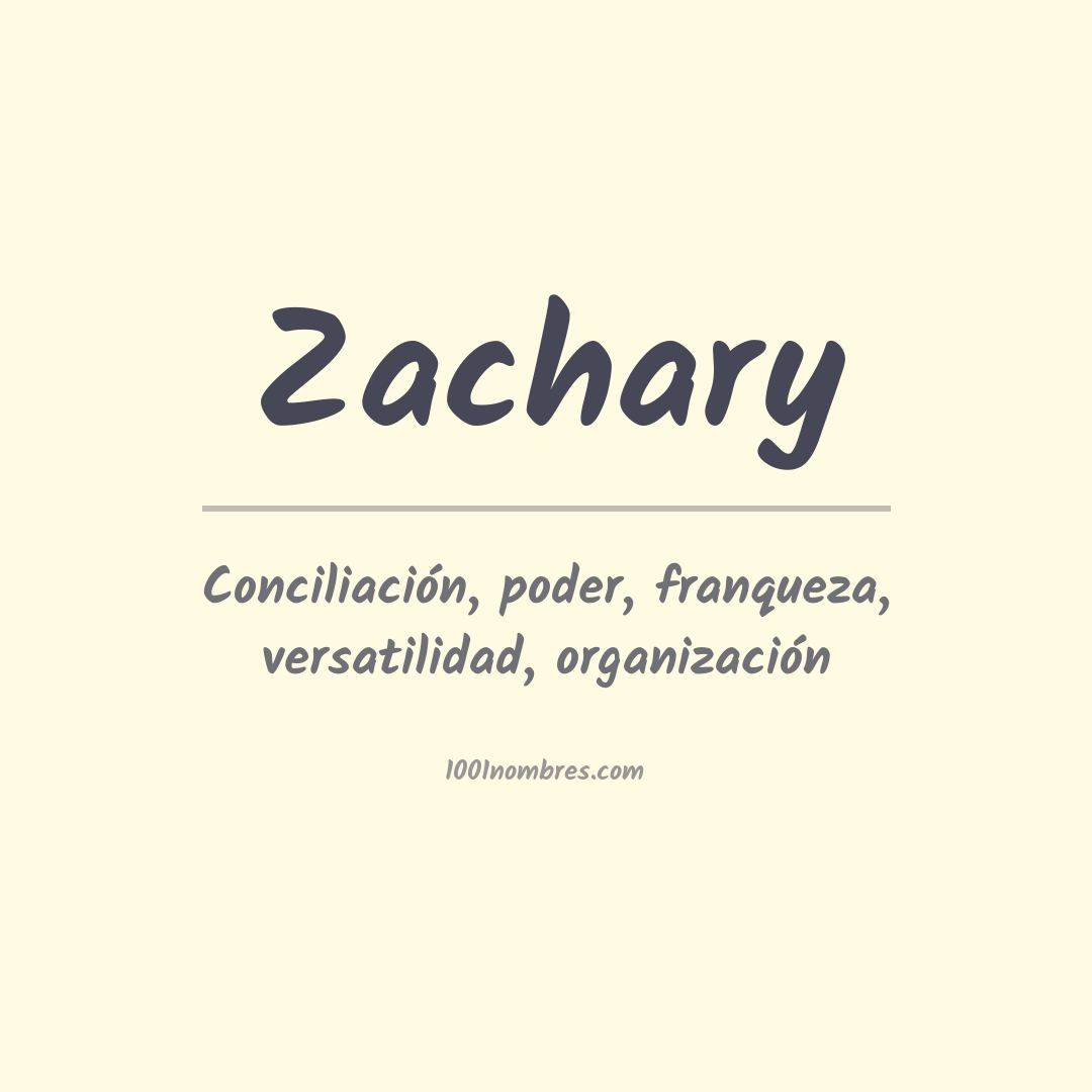 Significado del nombre Zachary