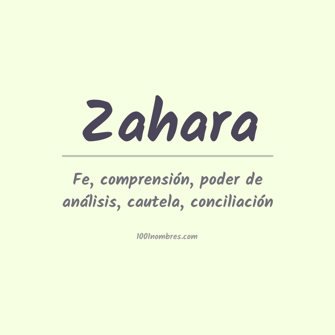 Significado del nombre Zahara