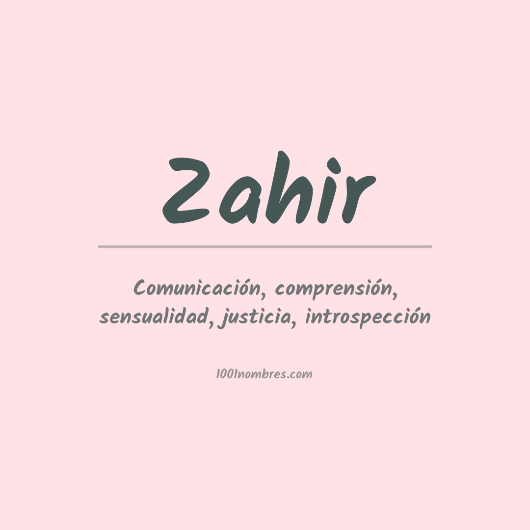 Significado del nombre Zahir