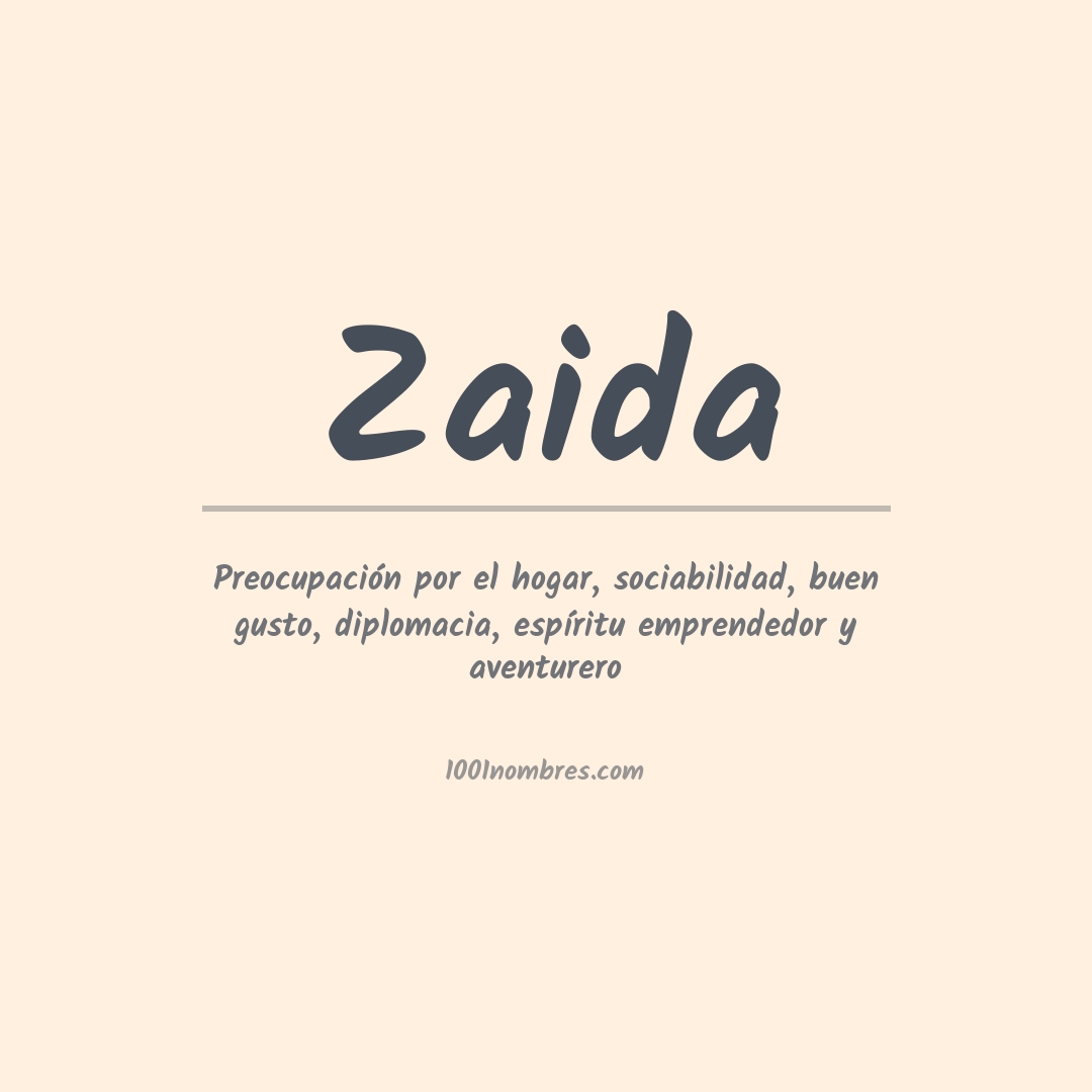 Significado del nombre Zaida