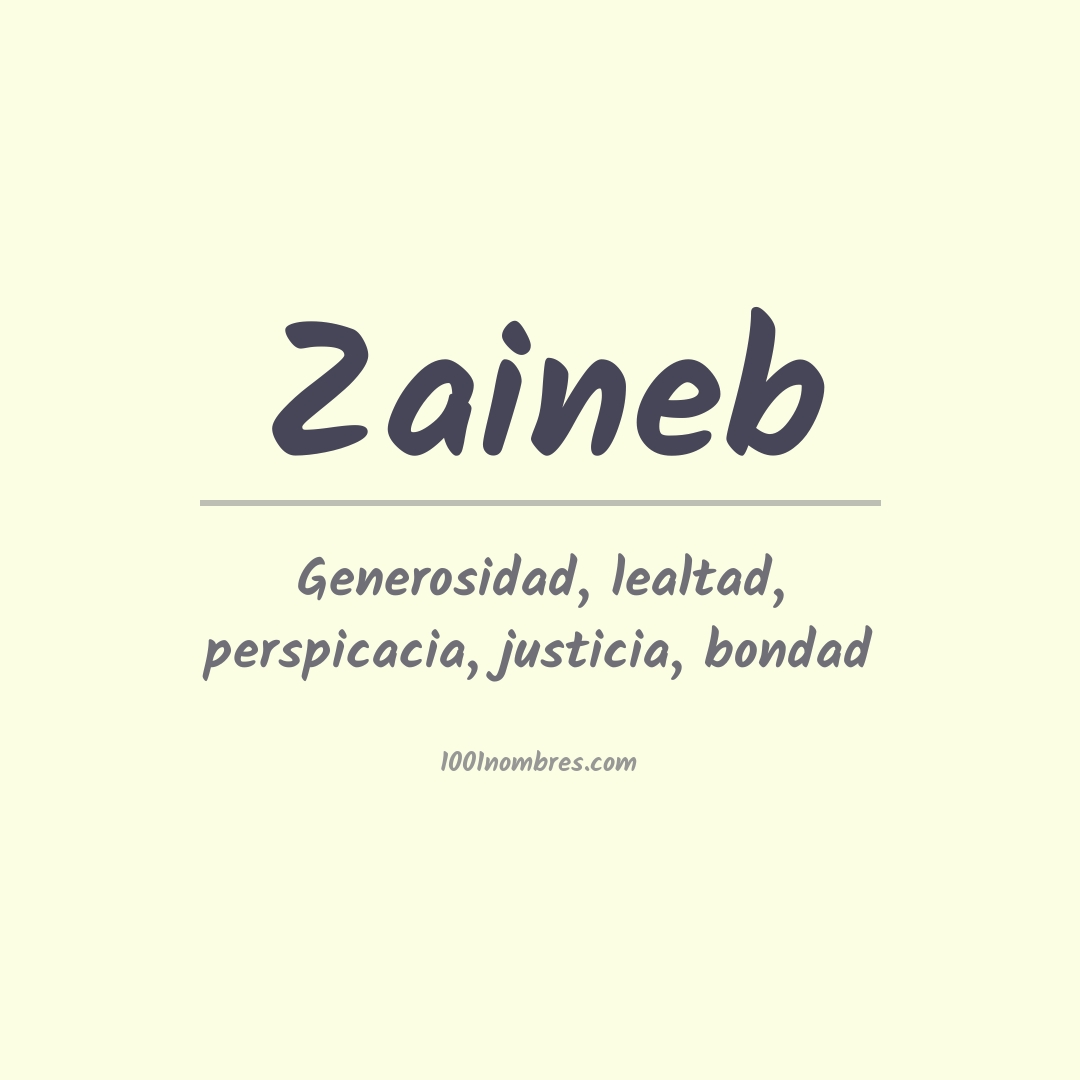 Significado del nombre Zaineb Significado del nombre Zaineb