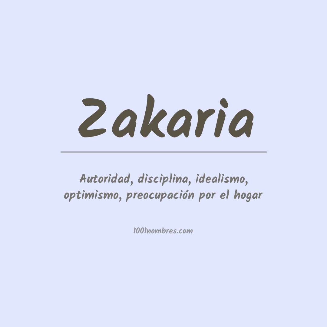 Significado do nome Zakaria
