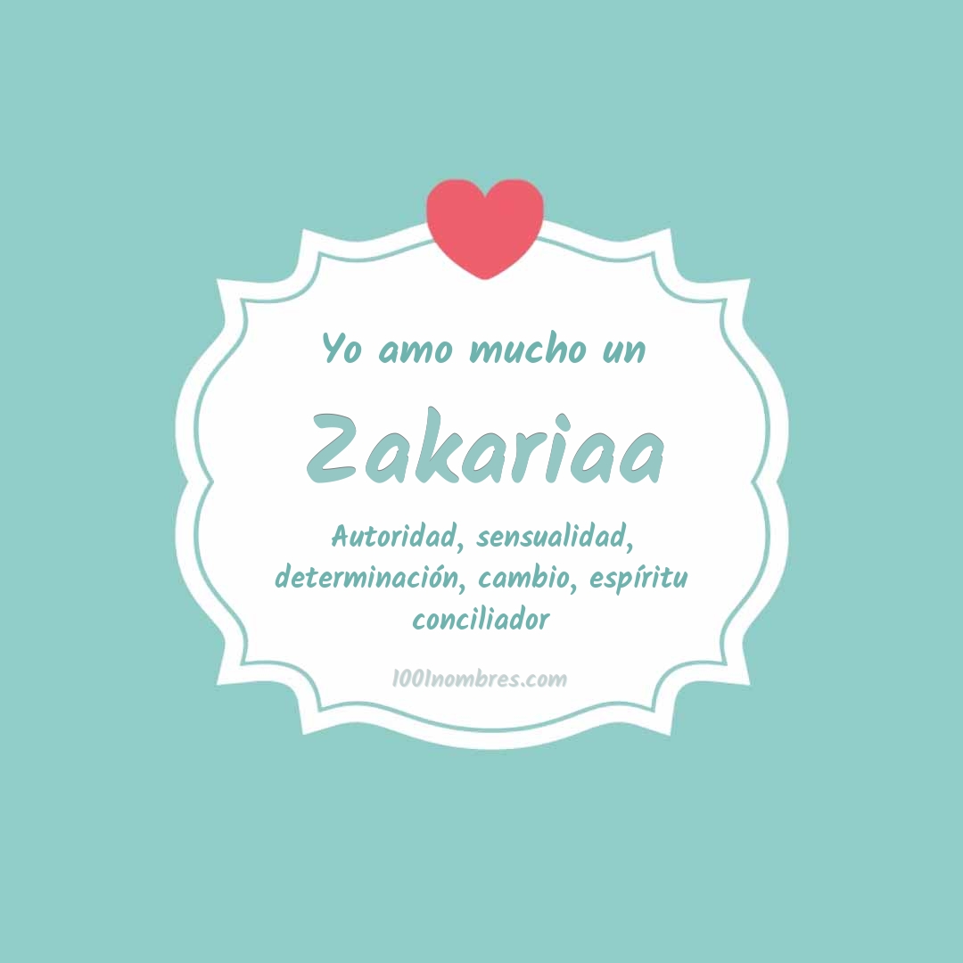 Yo amo mucho Zakariaa