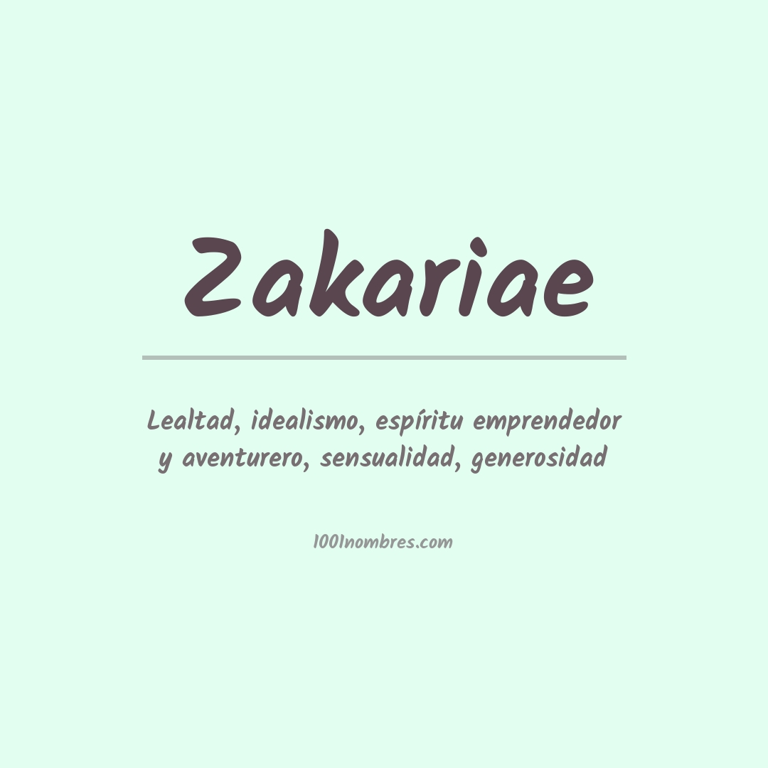 Significado del nombre Zakariae