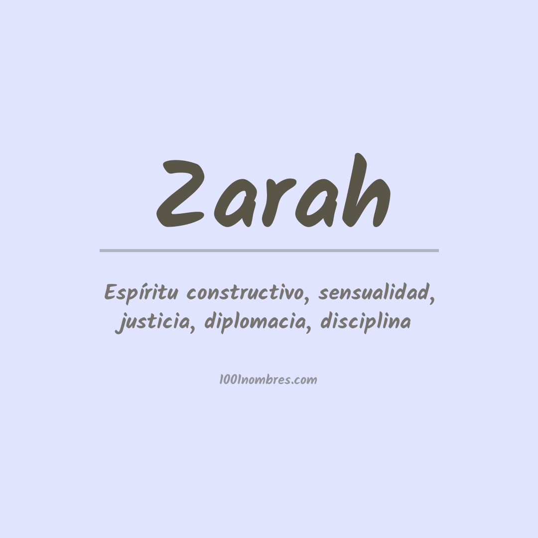 Significado del nombre Zarah
