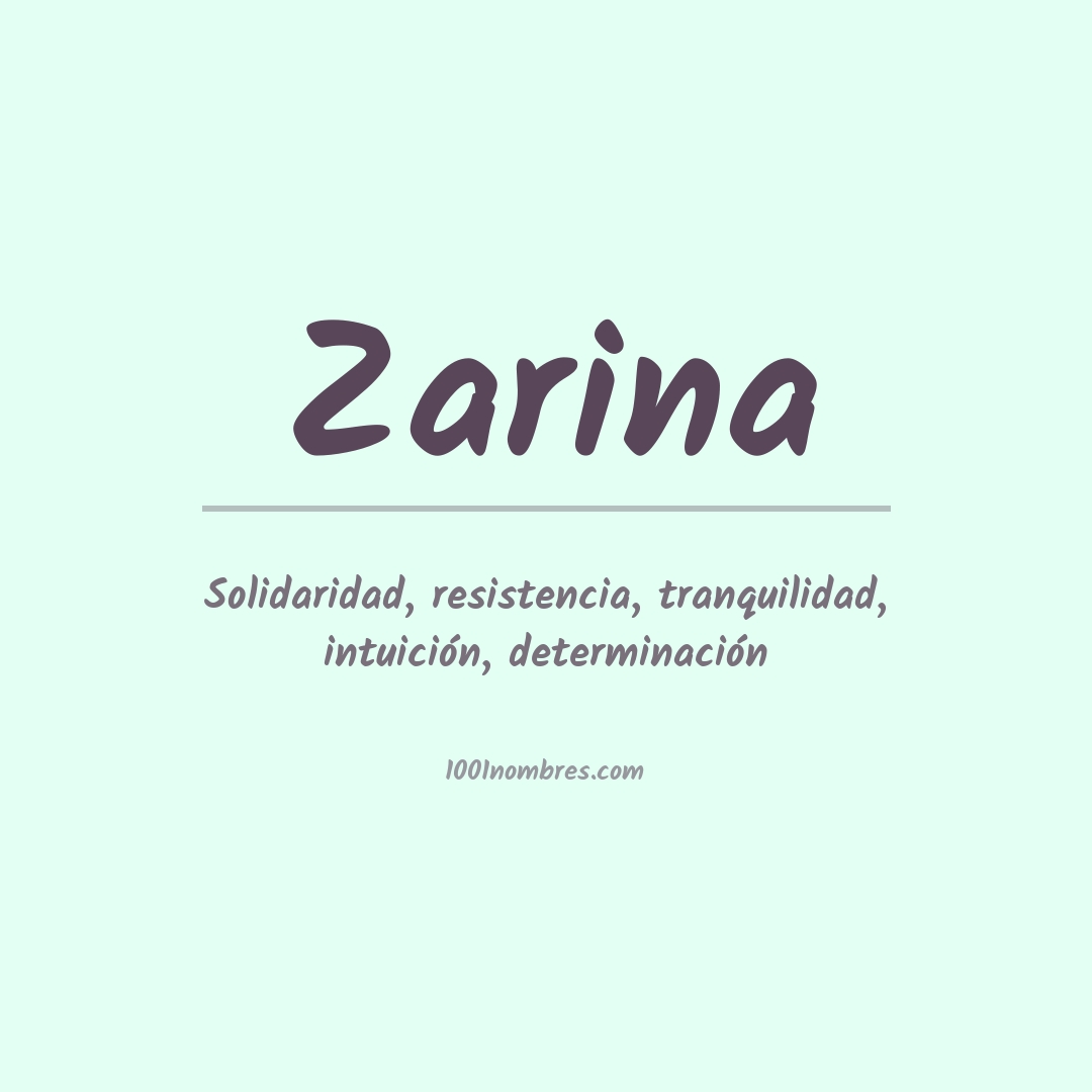 Significado del nombre Zarina