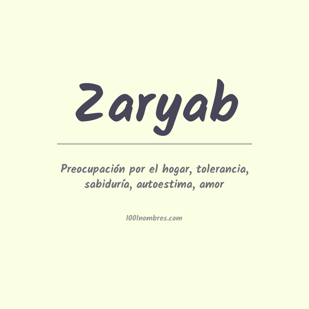 Significado del nombre Zaryab