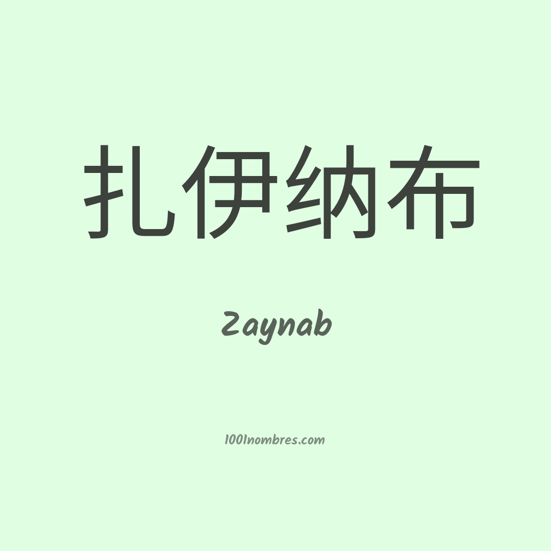 Zaynab en chino