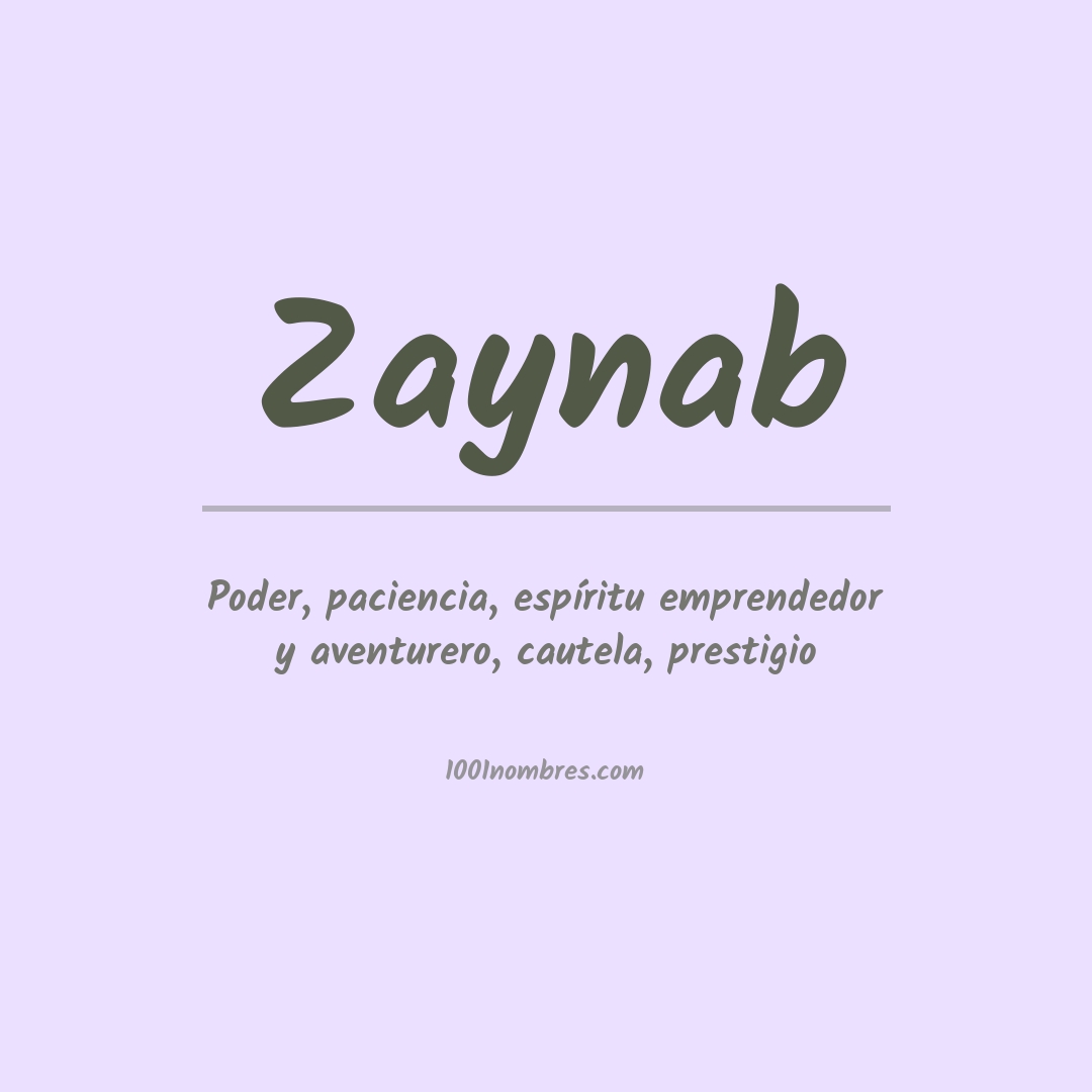 Significado del nombre Zaynab