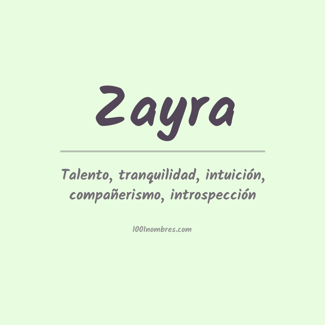 Significado del nombre Zayra