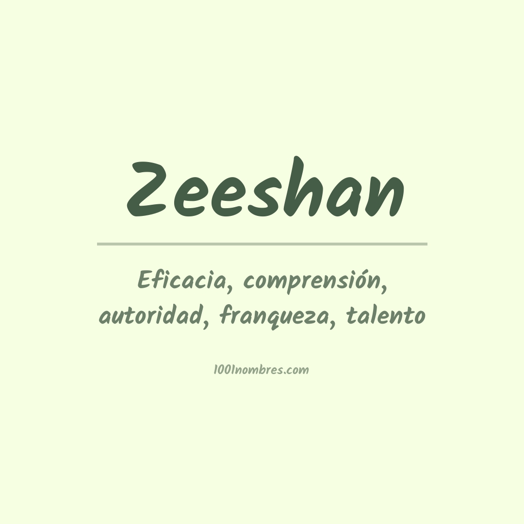 Significado del nombre Zeeshan