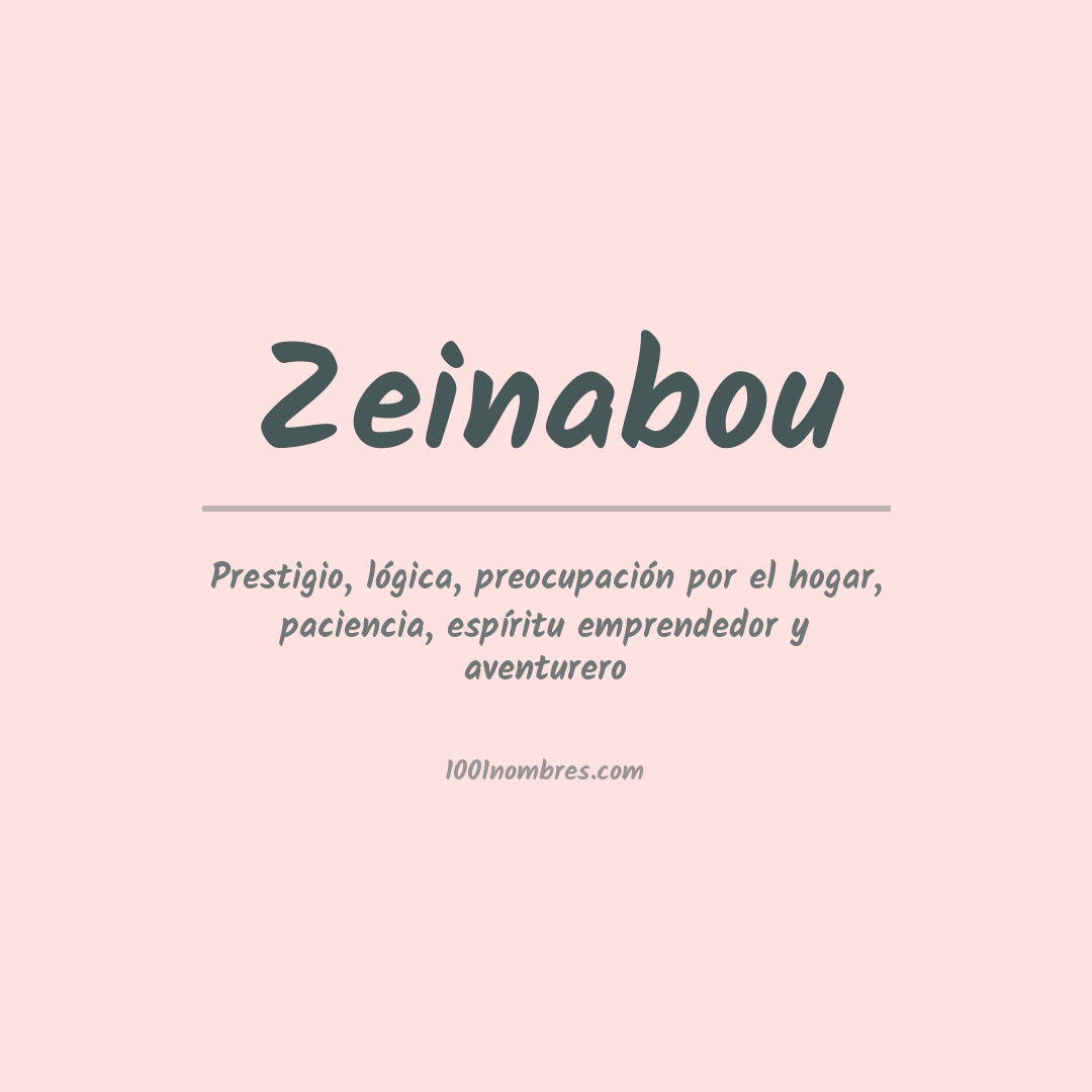 Significado del nombre Zeinabou Significado del nombre Zeinabou