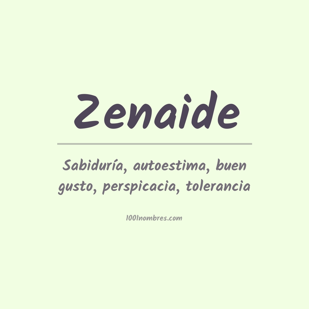 Significado del nombre Zenaide