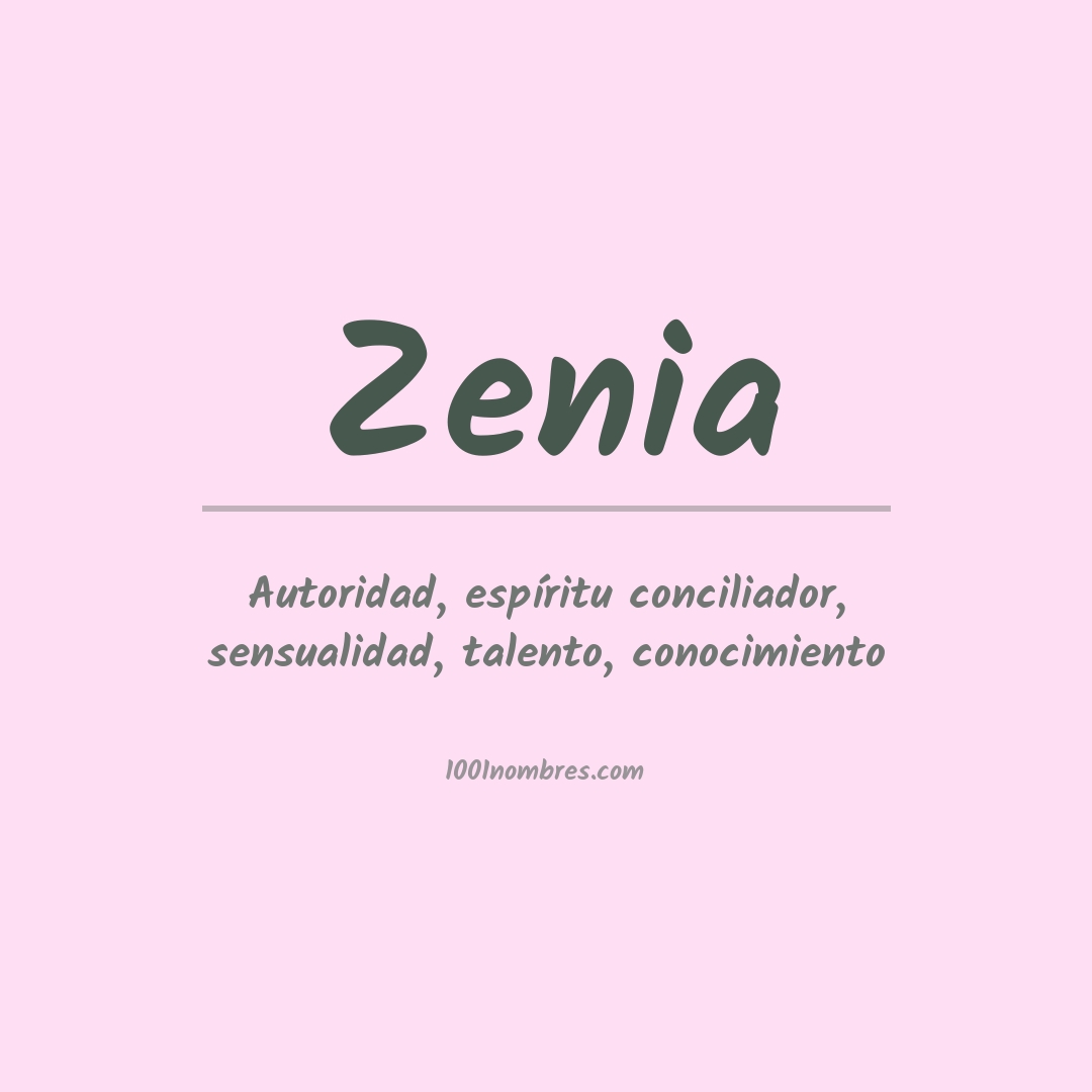 Significado del nombre Zenia