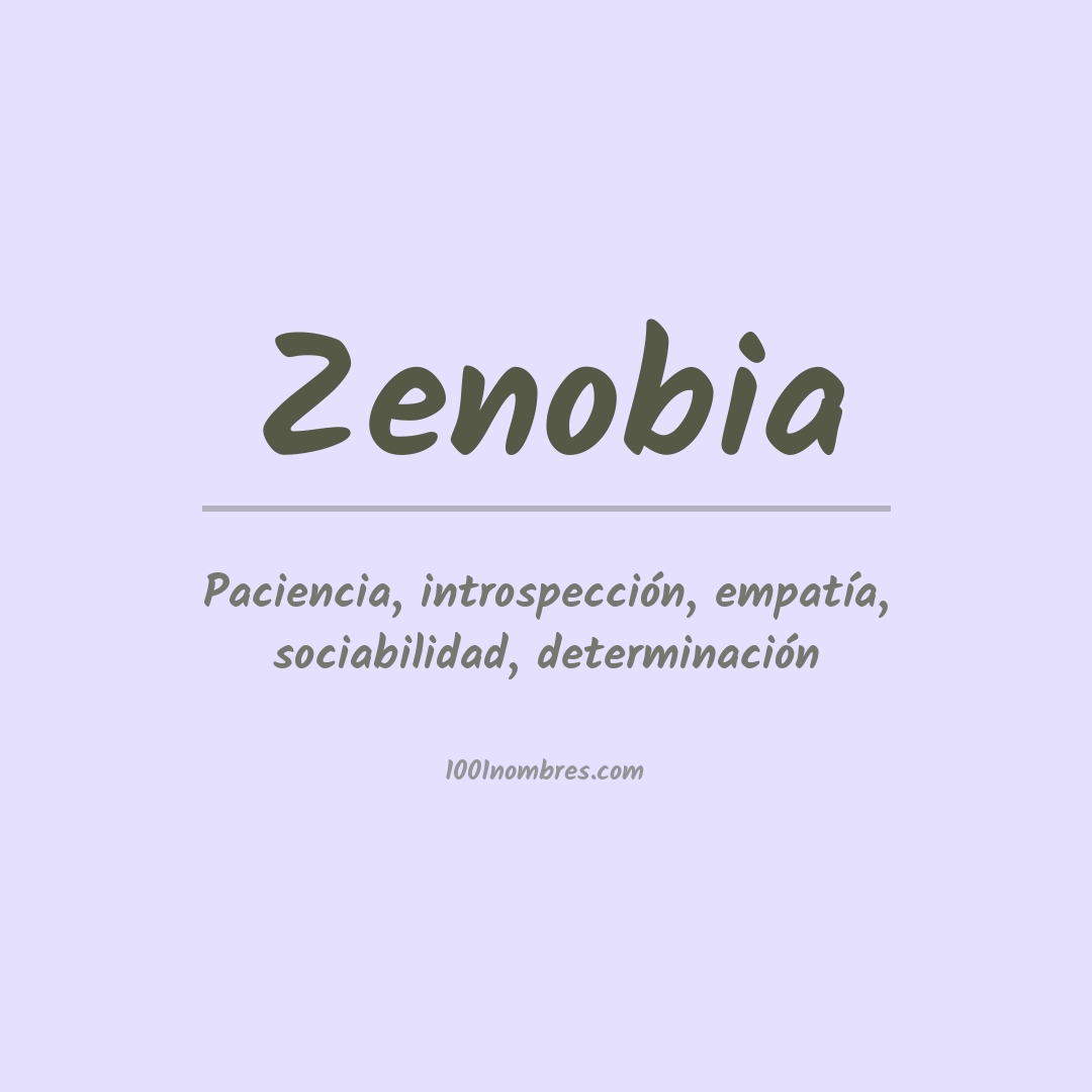 Significado del nombre Zenobia