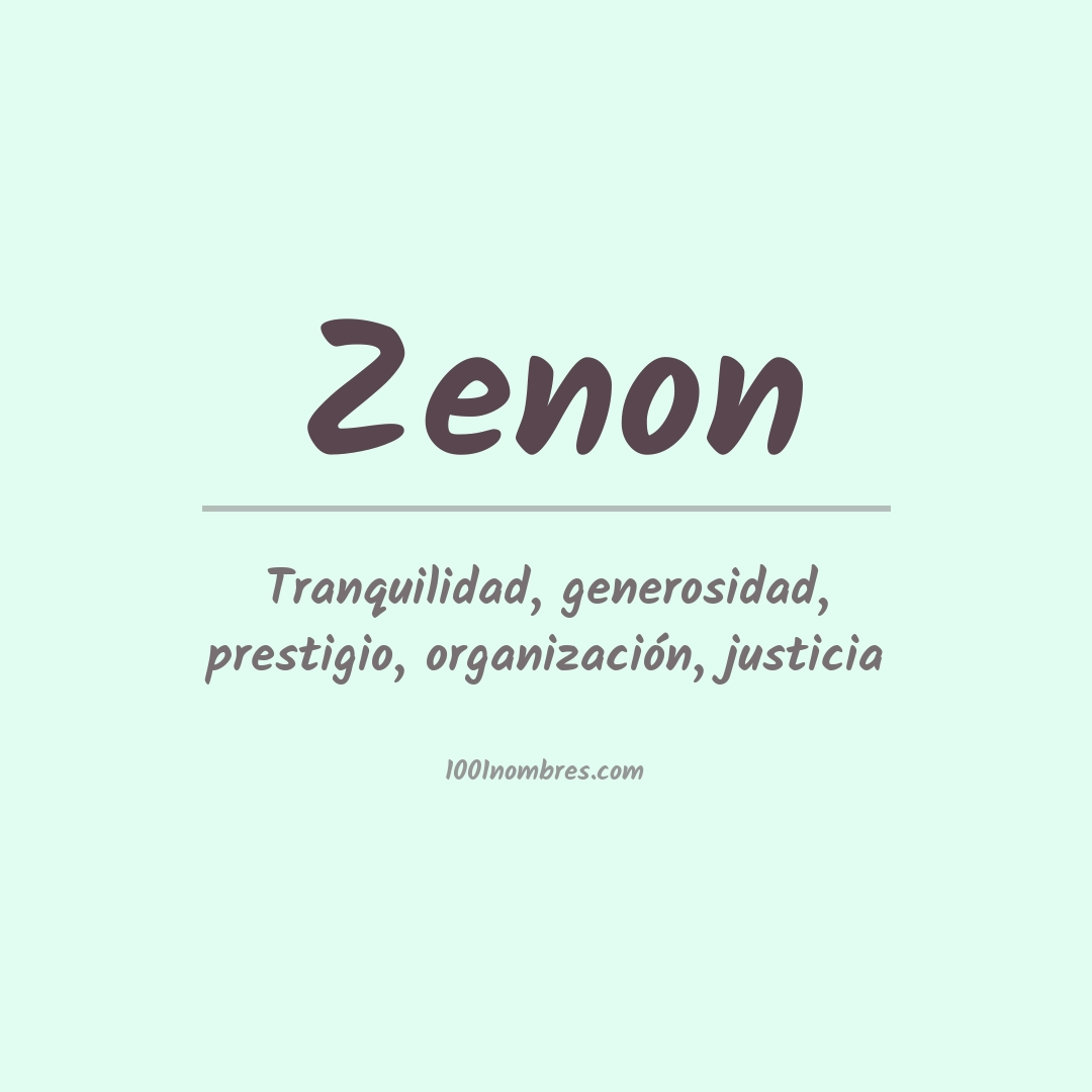 Significado del nombre Zenon