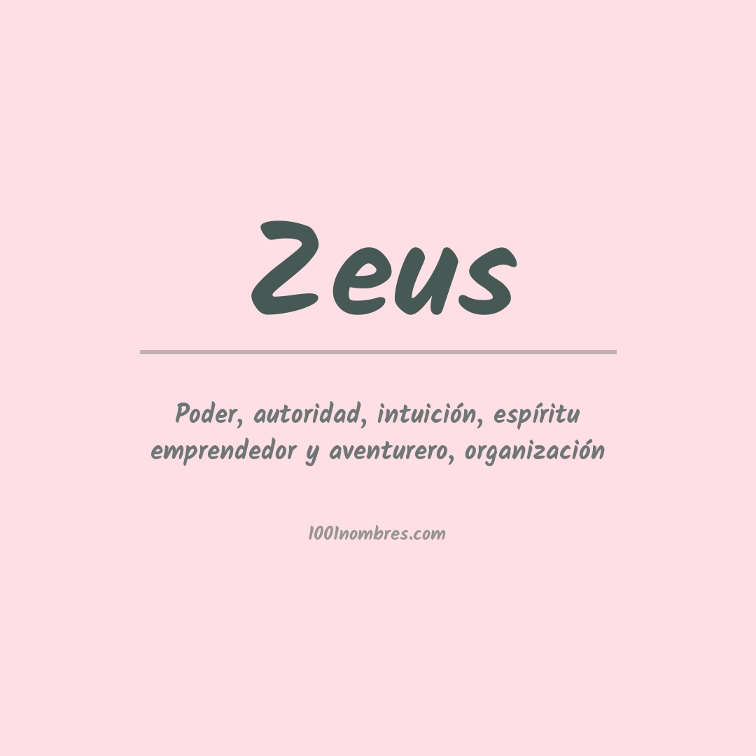 Significado del nombre Zeus