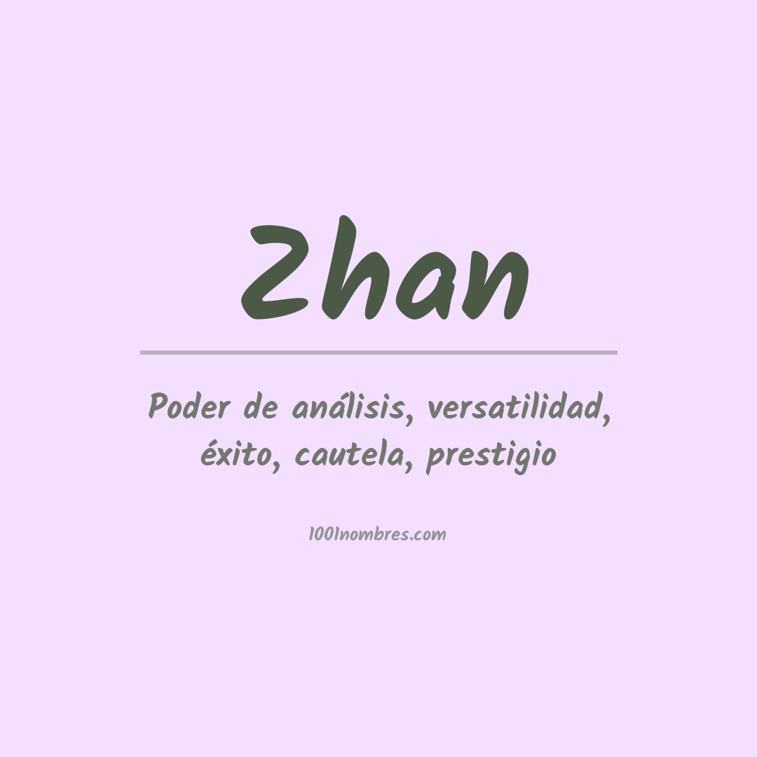 Significado del nombre Zhan